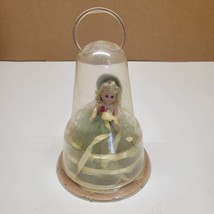 Vintage A &amp; H Sleepy Eyed Doll in Hard Plastic Clear Bell Dome w/handle 1950’s  - £15.34 GBP