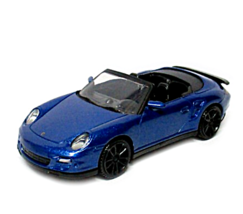 Porsche 911 Turbo Cabriolet Metallic Blue, MotorMax Scale 1:43 - $33.75