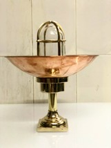 Vintage Nautical Marine Mount Brass Passageway Bulkhead Light &amp; Shade - $72.11