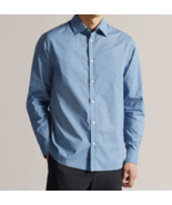 Ted Baker London MMA-Burstal Houndstooth Shirt Blue ( 5/XL ) - $2,444.67 MXN