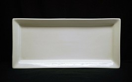 Classic Style Hotel Collection White Rectangle 15&quot; Serving Platter Plate... - $29.69