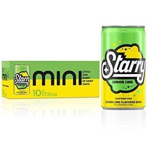 Starry Lemon Lime Soda Caffeine Free Mini Cans 7.5 Ounce Pack of 10 - $18.41