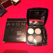 NEW old stock Avon True Color Eyeshadow Quad ~ &quot;Mocha Latte&quot; HTF - £13.93 GBP