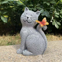 Outdoor Solar Lamp Cute Kitten Ornaments - £44.12 GBP