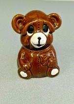 Adorable Brown Honey Bear Jar Container Houston Foods 1982 - £6.22 GBP
