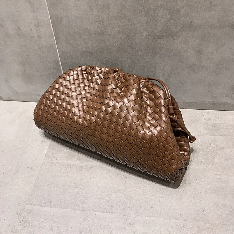 Clic fashion  woven cloud bag diagonal dumpling bag female bag 2021 new trendy b - $127.09