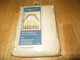 Mainstays Palm Kitchen &amp; Bath Tier &amp; Swag Set - £8.63 GBP