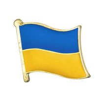 UKRAINE FLAG PIN 0.5&quot; Ukrainian National Pride Lapel Tie Hat Badge Pinba... - $125.02 MXN