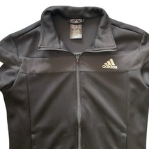 Adidas Black Track Jacket Full Zip 3-Stripe Climalite Size Small NWOT image 4