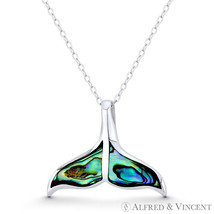 Dolphin Tail Sealife Charm Mother-of-Pearl .925 Sterling Silver Beachbum Pendant - £16.78 GBP+