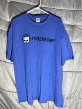 Classic Logo Blue Napster TShirt Delta Pro Weight Adult 2X Large Poly Cotton - $48.38