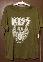 KISS Men&#39;s Graphic Band Tee T-Shirt Factory Distressed Neckline Sizes-XL... - £10.37 GBP