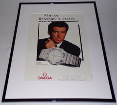 Pierce Brosnan 1998 Omega Watches Framed 11x14 ORIGINAL Vintage Advertis... - $34.64