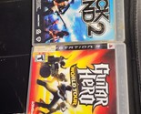 LOT OF 2: Rock Band 2 + GUITAR HERO WORLD TOUR PlayStation 3 PS3/ COMPLETE - £6.99 GBP