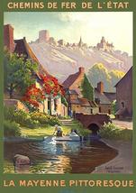 La Mayenne Pittoresque - France - 1930&#39;s - Travel Poster Magnet - £9.58 GBP