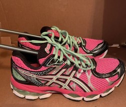 ASICS Gel Nimbus 16 Pink Green Running Sneakers T486N Shoes Women’s Size 7 - $32.99