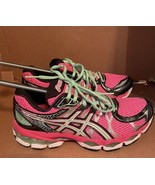 ASICS Gel Nimbus 16 Pink Green Running Sneakers T486N Shoes Women’s Size 7 - £25.94 GBP