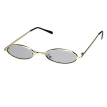 Women&#39;s Skinny Oval Sunglasses Thin Narrow Metal Frame Retro UV400 - $11.95