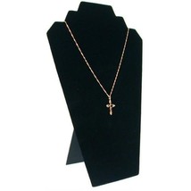 Black Velvet Padded 2 Tier Necklace Pendant Bust Showcase Display 12.5&quot; - £7.74 GBP