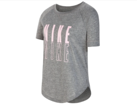 NIKE DRY Girls Large Running T Tee Shirt Short Raglan Sleeve Round Neck ... - £17.07 GBP