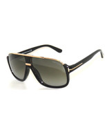 Tom Ford ELIOTT Black Gold / Green Gradient Sunglasses TF335 01P - £249.83 GBP