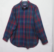 Vintage Pendleton Lobo Wool Flannel Shirt Button Down Mens Sz L USA Made... - $37.95