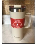 Tim Hortons Stainless Steel  20 oz Beige Tan Travel Mug 2024 Limited Edition NEW - $46.53