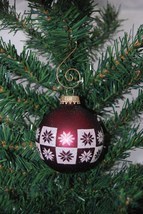 Norse Flakes 2-5/8&quot; Matte Glass Ball Christmas Ornament - $9.95