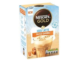 Nescafe Gold Salted Caramel Iced Latte - 3X7 Total 21 Sachets - £24.88 GBP