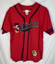 Vintage Disney Baseball Jersey Embroidered Mickey Mouse Men’s Medium - £39.04 GBP