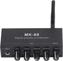 Bluetooth 5.0 Stereo Amplifier, Dc 12V Digital Reverberator Karaoke Mixer - £33.79 GBP