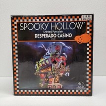 Vintage Spooky Hollow Lighted Porcelain Desparado Casino Halloween Village - $34.55