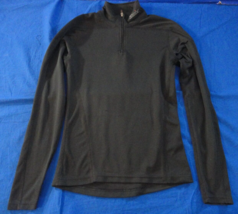 Swix Black Quarter Zip Pullover Athletic Running Long Sleeve Shirt Womens Small - $19.88