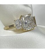 3 Pietra 3.30 TCW (2.30 KT) Igi Splendente Laboratrio Grown Anello Diama... - $1,984.96