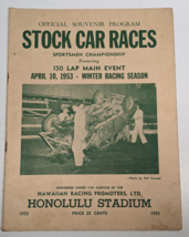 1953 Honolulu Stadium Sportsman Championship Stock Car Races Winter Program - $69.29