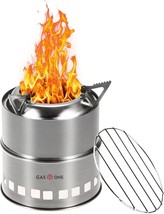 Gas One Camping Stove: Wood Stove, Stainless Steel Portable Stove With Alcohol - $33.98