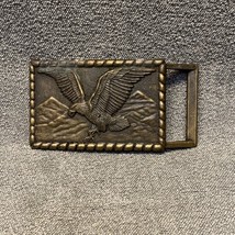 Brass Bald Eagle Men&#39;s Belt Buckle KG Cowboy Ranch Rodeo Country Patriotic - $14.85
