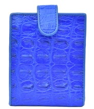 Sublime Royal Blue Made By Hand Horn Back Genuine Crocodile Leather Men Wallet - $176.39