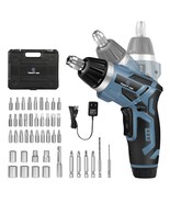 Cordless Electric Screwdriver Set,6+1 Torque Gears,1/4&#39;&#39; Hex Self-Lock C... - $56.99