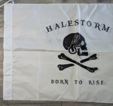 Halestorm Born To Burn Band Signed Autographed Flag No COA image 4