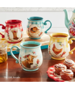 Pioneer Woman Novelty Gingham Multi-Color Stoneware 16-oz Mugs Set-4-Pcs  - $61.32 CAD