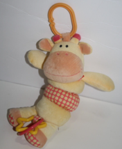 Koala Baby Giraffe Plush Baby Toy 9&quot; Vibrates Laughs Rattles Yellow Oran... - $18.39