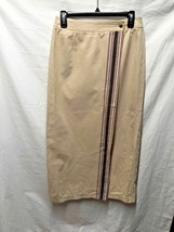 Talbots Womens Sz 6 Tan Long Skirt Khaki Wrap Around Modest 35 in Lgth - £13.18 GBP