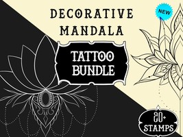 Procreate Lotus mandala tattoo design | Procreate stamps | Procreate brush | Tat - £4.70 GBP