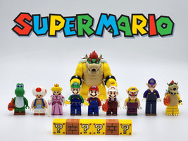 Super Mario Brothers Wario Waluigi Bowser Custom 10 Minifigures Set - £22.01 GBP