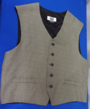 DESIGNER CITY STREETS RAYON/POLY BLEND GRAY/BLACK DRESS SUIT VEST SIZE M... - $22.83