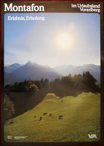 Original Poster Austria Montafonl Vorarlberg Mountain Tourism Vintage - $66.23
