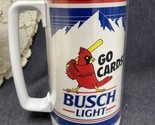 Vintage Busch Bavarian Beer Mug Cup Insulated Cardinals 1992 St Louis - $9.89