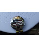 USA Flag Silver Cloisonne Ball Marker and Hat Clip - $23.02 CAD