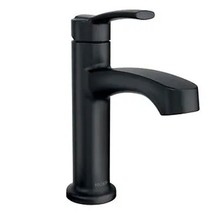 Moen 84484BL Laken 1 Handle One Hole Bathroom Faucet With Drain - Matte ... - £78.90 GBP